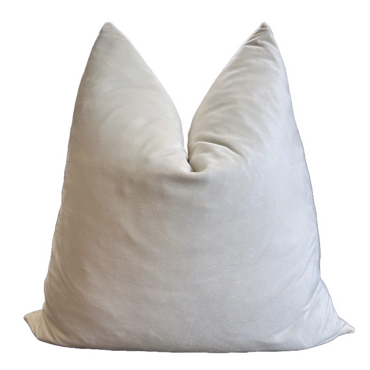 Stone White Velvet Pillow Cover