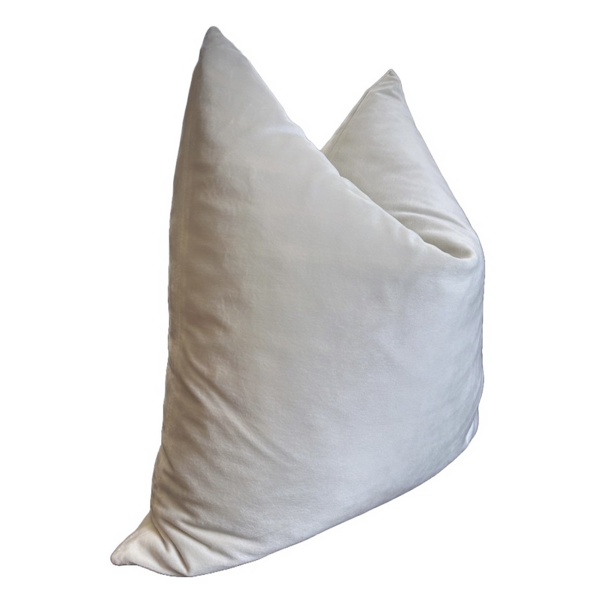 Stone White Velvet Pillow Cover