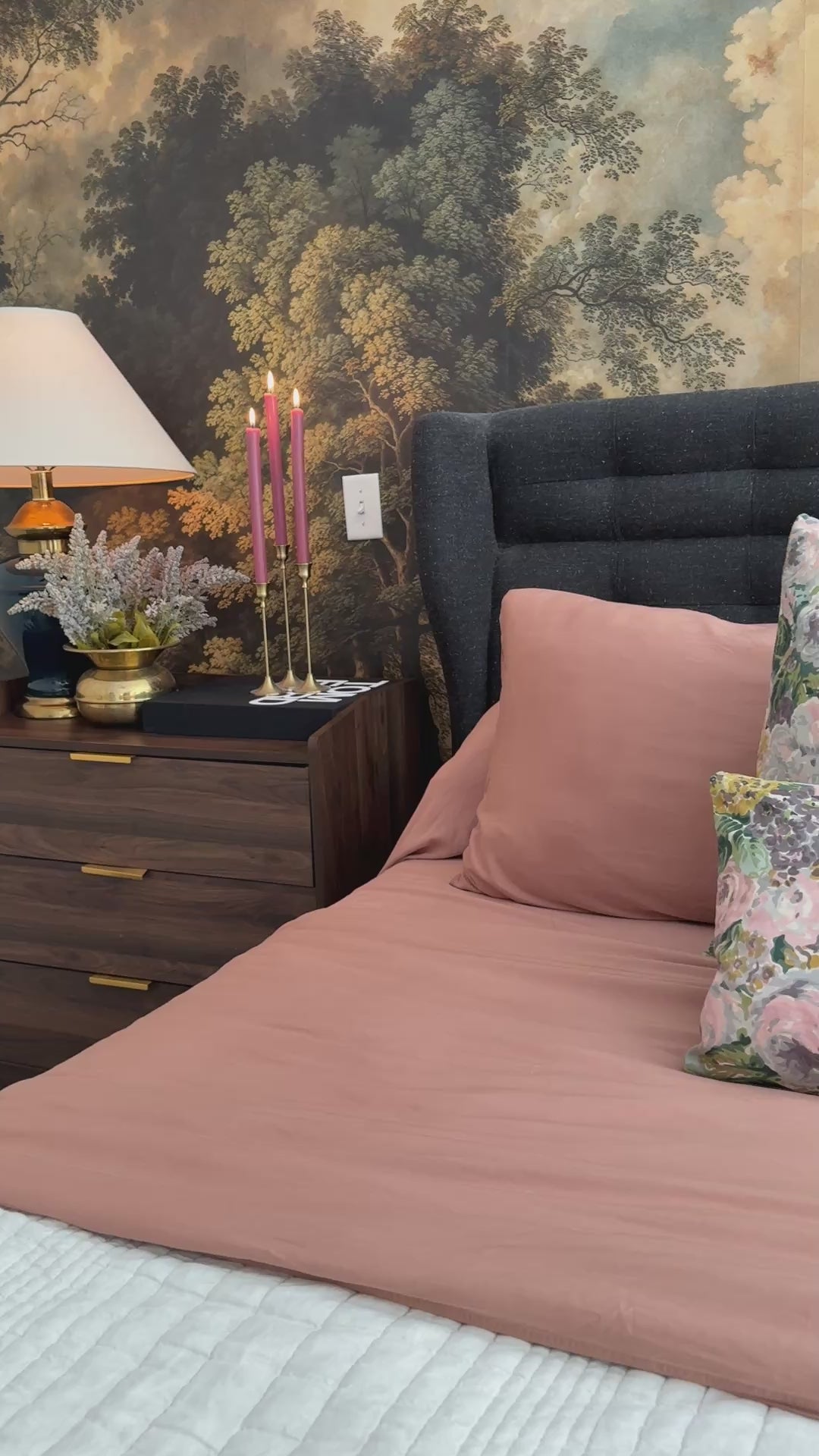 Load video: Handmade Pillow Set of Three Pillows from Vintage Fabric