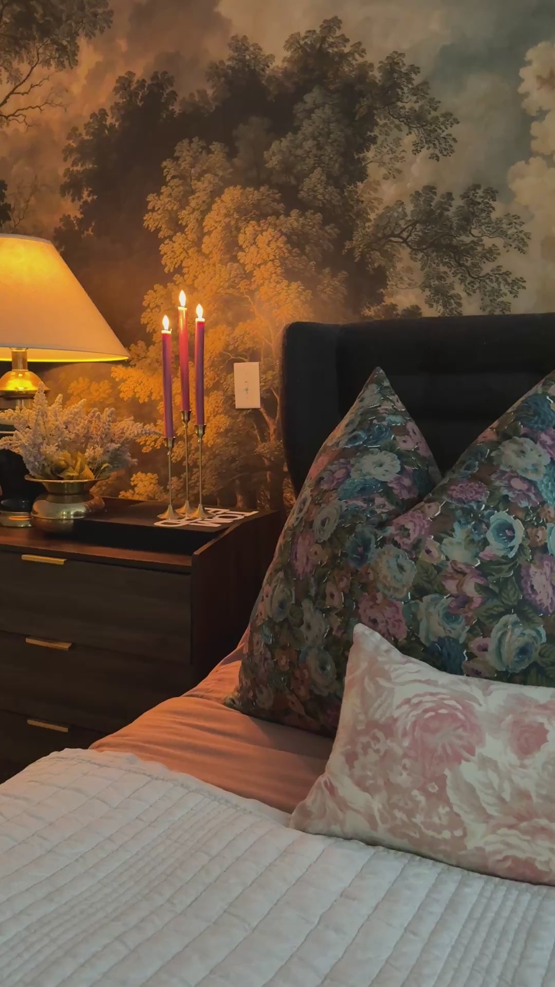 Load video: Handmade Pillow Set of Three Pillows from Vintage Fabric